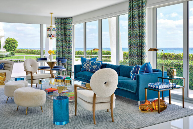 Geometric Rugs Turn This Palm Beach Project Into a Fun Home