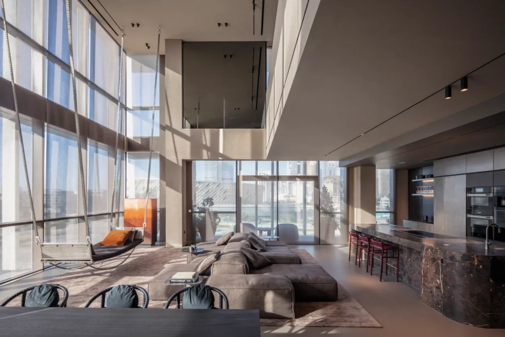 Picture of Penthouse Luxury modern living room design #interiordesign #bedroom # ...