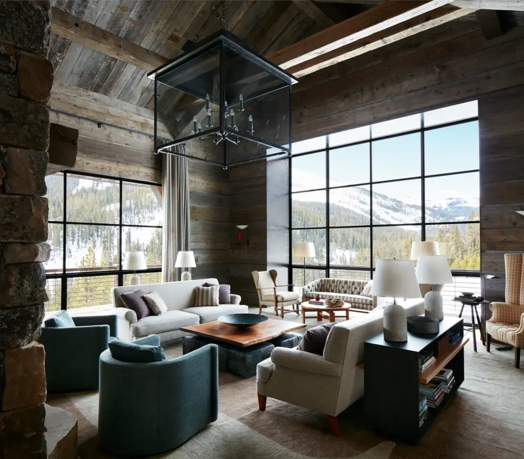 Living Room Of Shawn Henderson Interior Design´s Montana Ski House