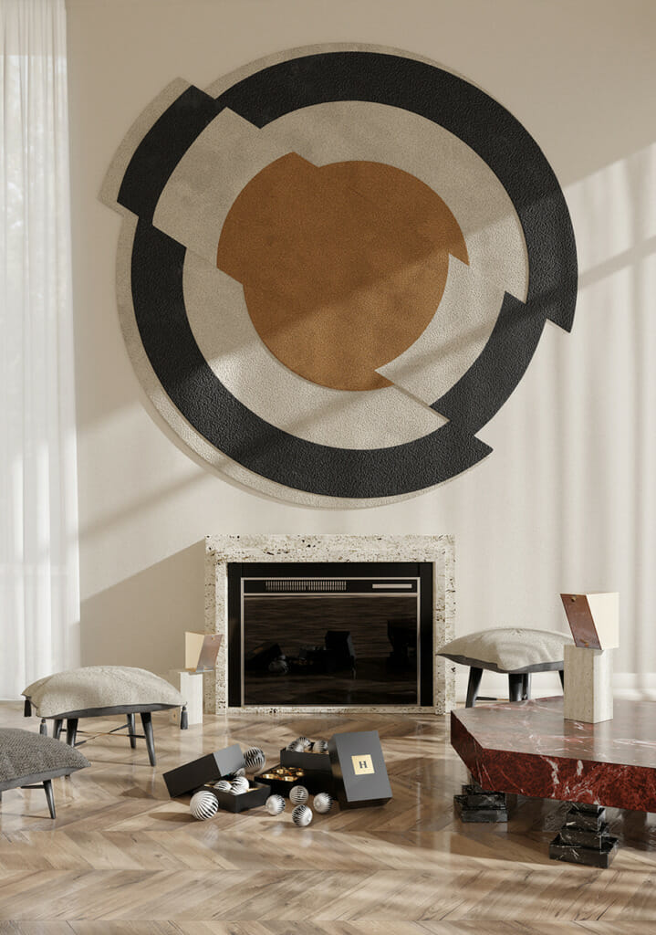 Wall Rugs - Living Room With A Wall Rug 