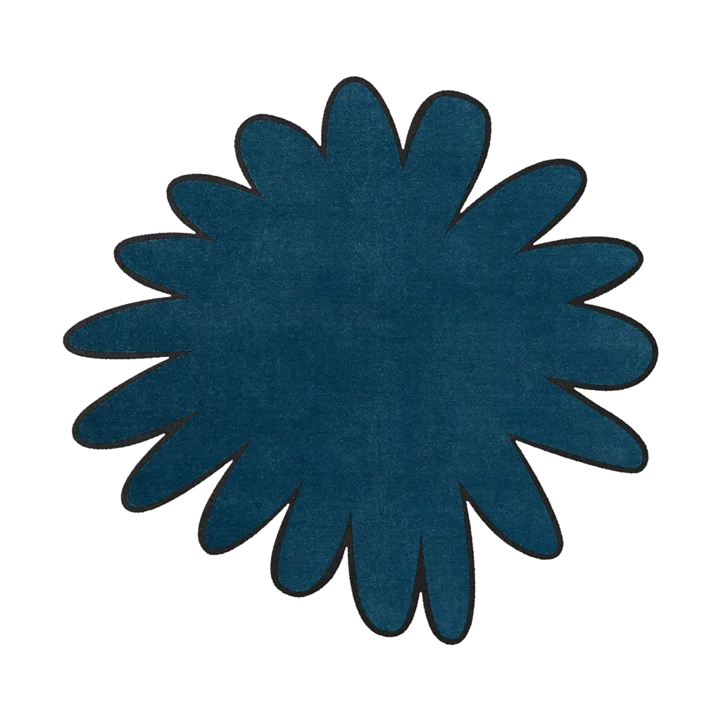 Splash Rug | Irregular Shaped Blue Rug | Tapis Studio