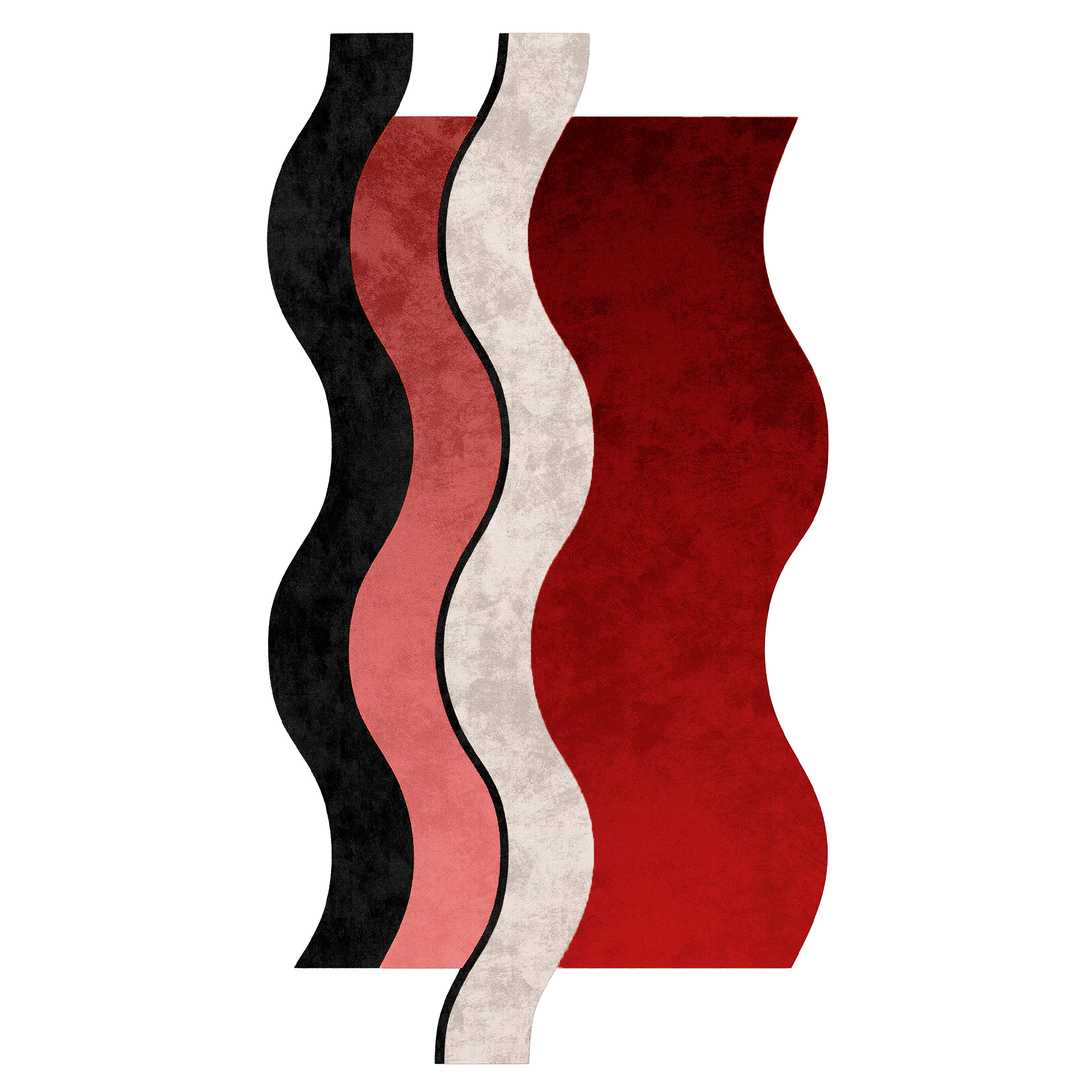 Tapis Shaped 54 | burgundy rug | Tapis Studio