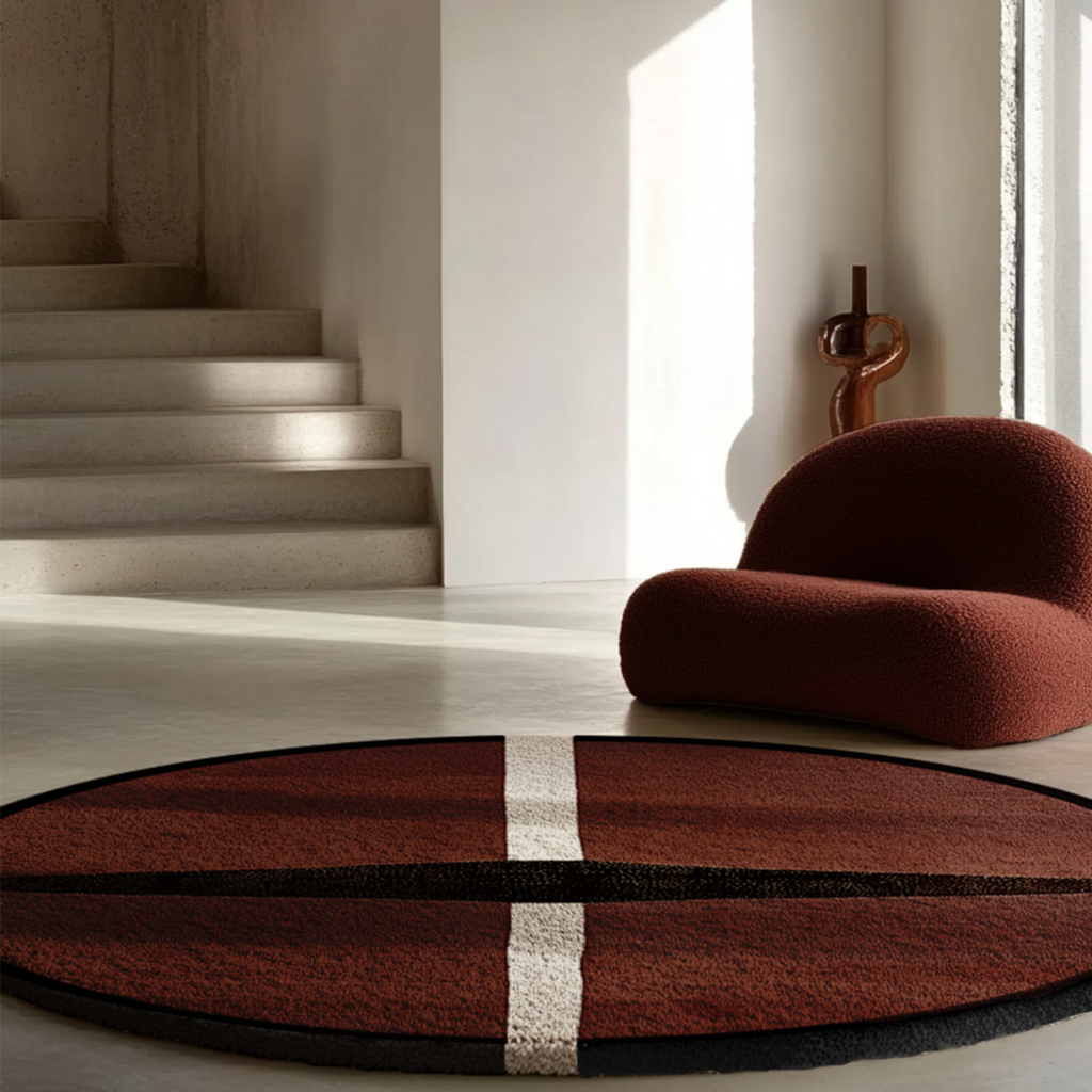 TAPIS Vetiver Round Rug | Brown Round Rug | Tapis Studio