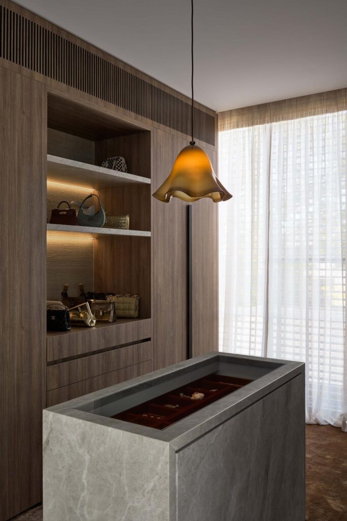 A Journey Through Contemporary Design: Inside a Toorak Home , walk-in closet
