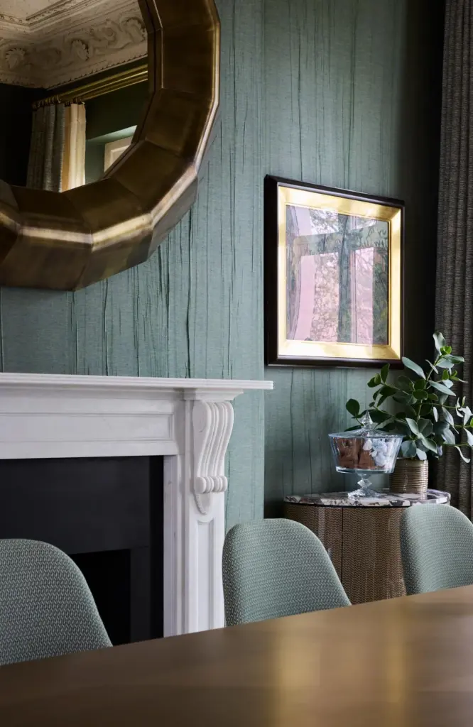 Inside A Victorian Townhouse Renovation: A Stunning Transformation, Dining With The Fireplace