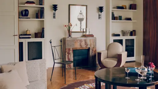 Art Deco Rugs In The Living Room Of A Parisian Apartment