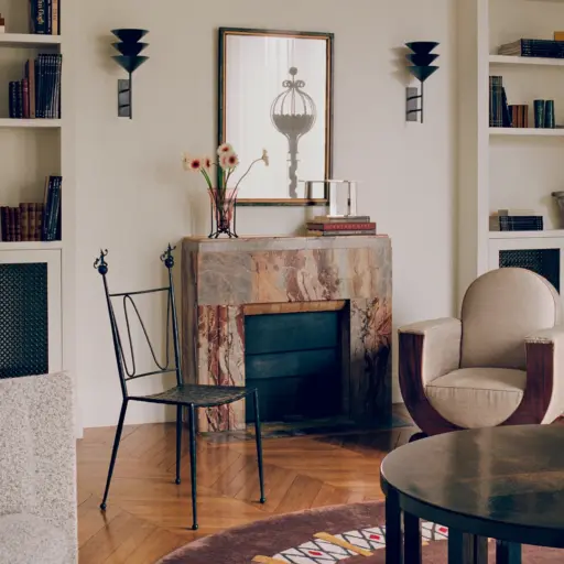 Art Deco Rugs In The Living Room Of A Parisian Apartment
