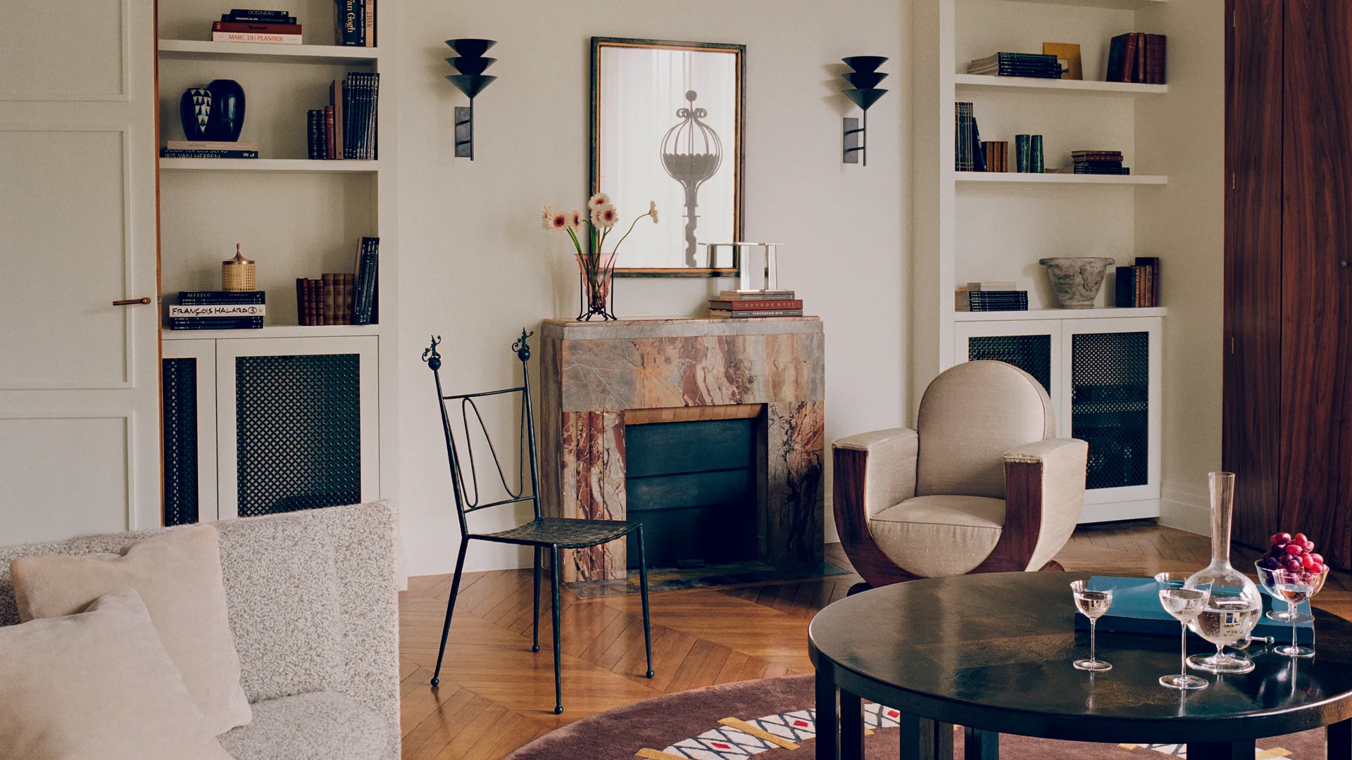 Art Deco Rugs In The Living Room Of A Parisian Apartment