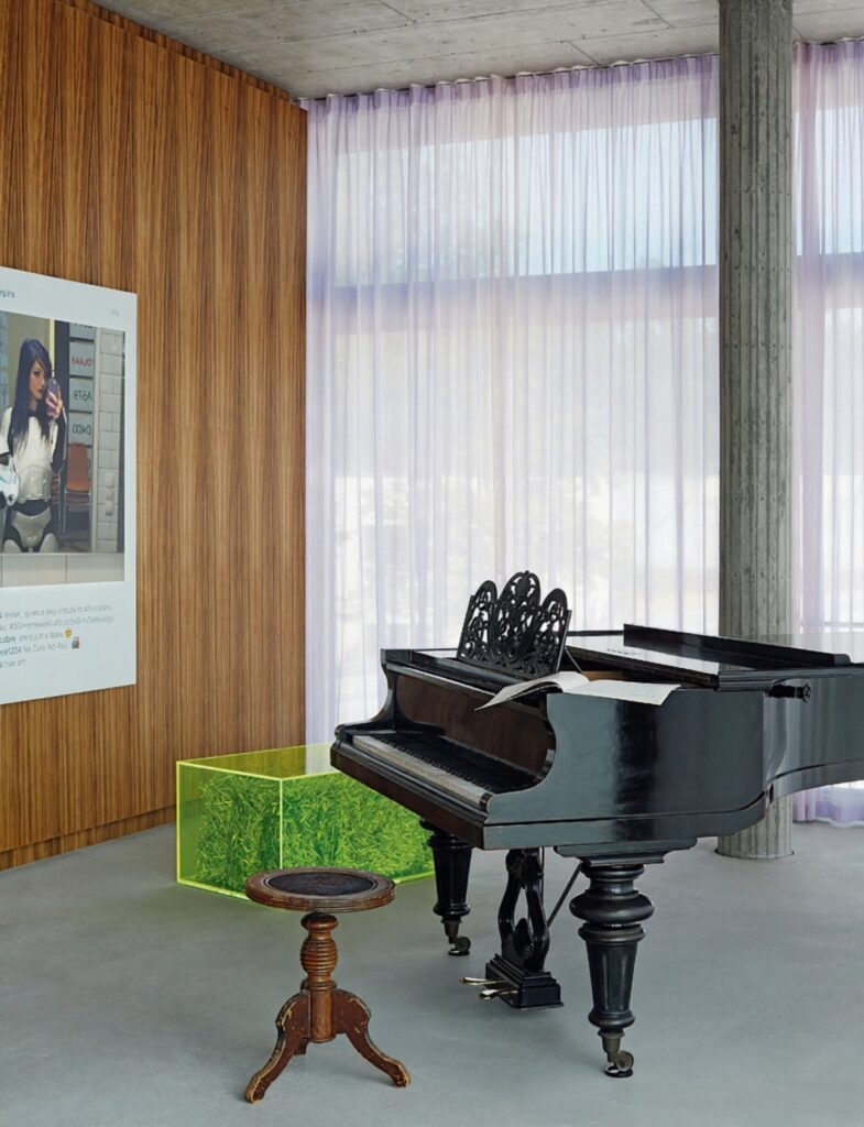 Water Harbor: Where Art, Water, And Industrial Interior Design Meet, Piano