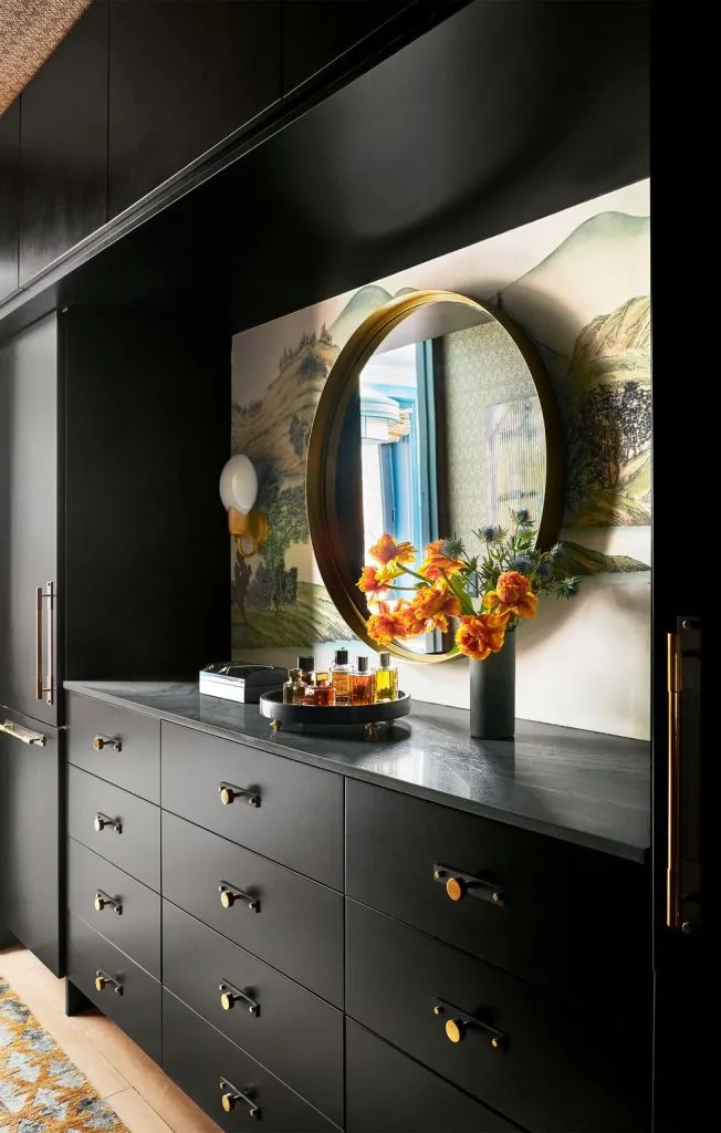 Primary Dressing Room With A Custom Cabinetry And Hardware